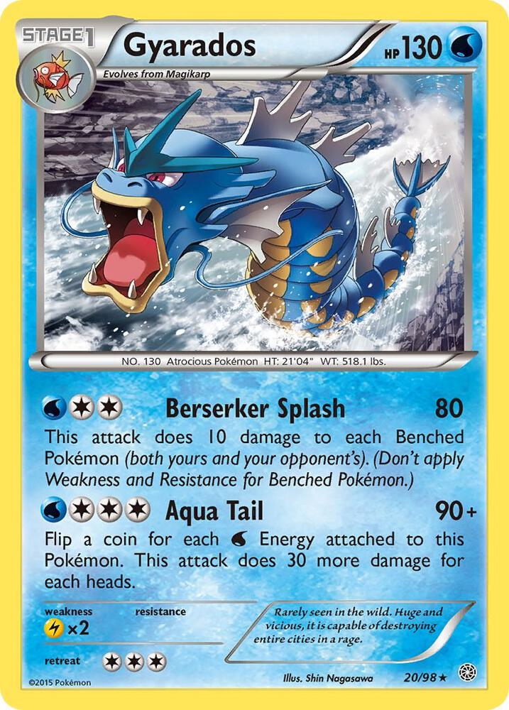 Gyarados (20) · Ancient Origins · 20/98 · English