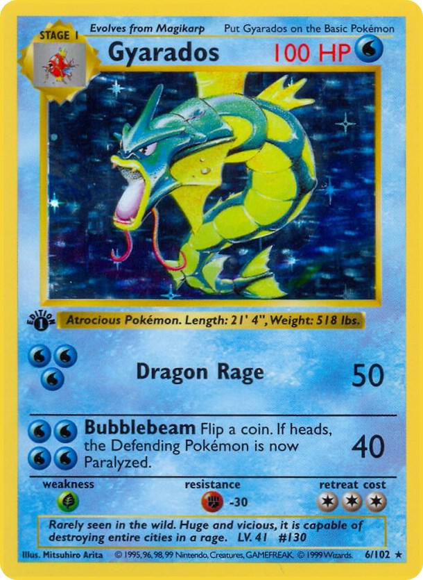 Gyarados · Base Set · Shadowless / 1st Edition · 006/102 · English