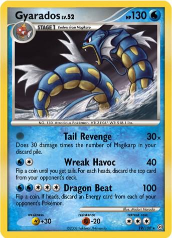 Gyarados - 19/100 (DP Stormfront) · Deck Exclusives · 019/100 · English