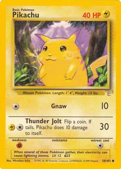 Pikachu - 58/102 (E3 Stamped)