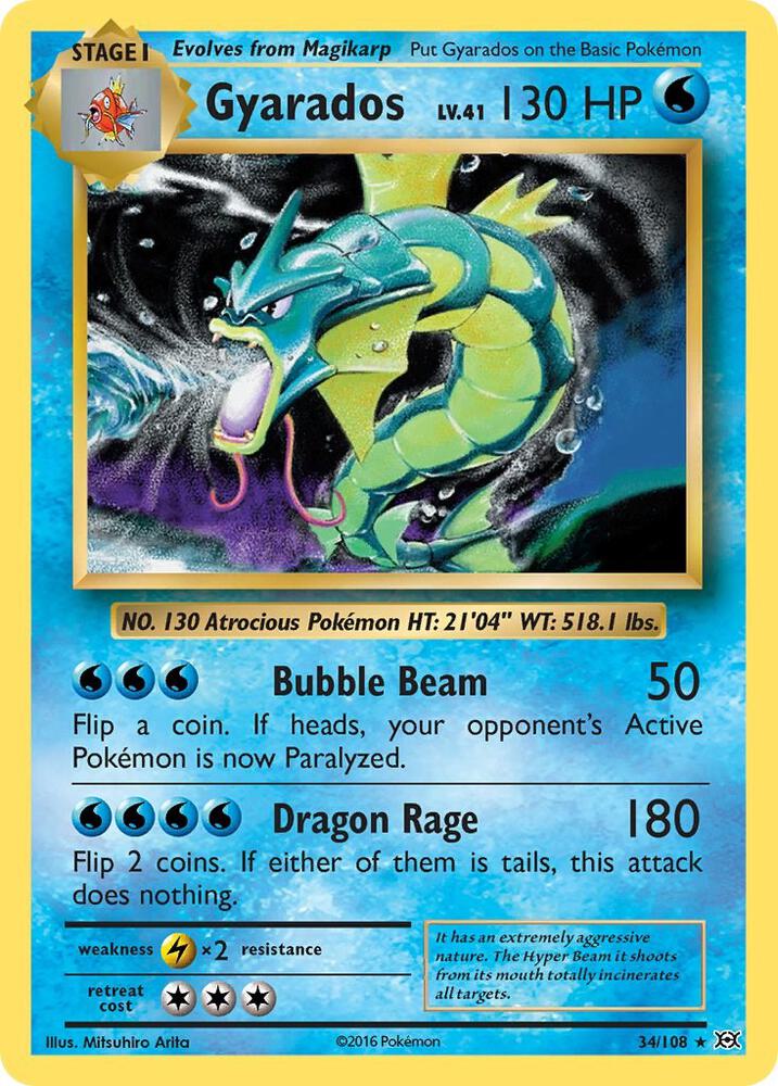 Gyarados · Evolutions · 34/108 · English