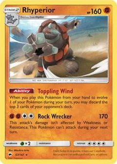 Rhyperior - 67/147 (SM Burning Shadows)