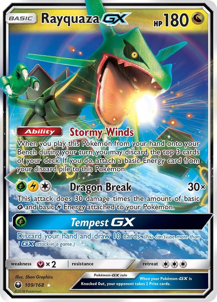 Rayquaza GX · SM - Celestial Storm · 109/168 · Holofoil