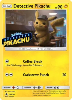 Detective Pikachu - SM190 (Stamped)