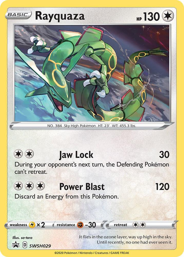 Rayquaza - SWSH029 · SWSH: Sword & Shield Promo Cards · SWSH029 · Holofoil