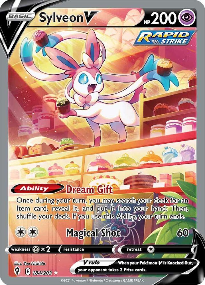 Sylveon V (Alternate Full Art) · Evolving Skies · 184/203 · English