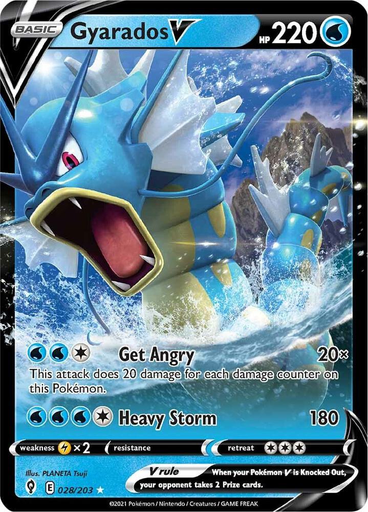 Gyarados V · Evolving Skies · 028/203 · English