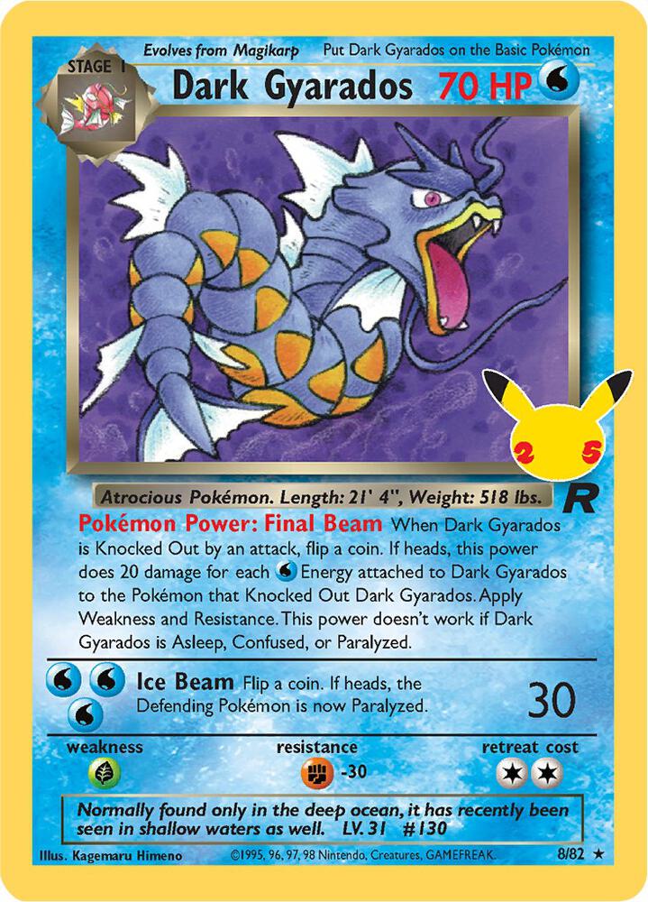 Dark Gyarados · Celebrations: Classic Collection · 8/82 · English
