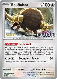 Bouffalant - 136 (Prerelease) [Staff]