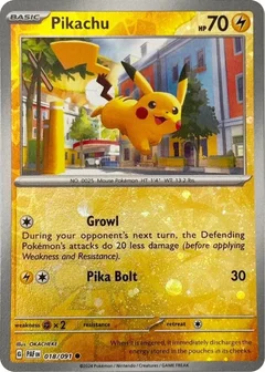 Pikachu - 018/091 (Reverse Cosmos Holo)