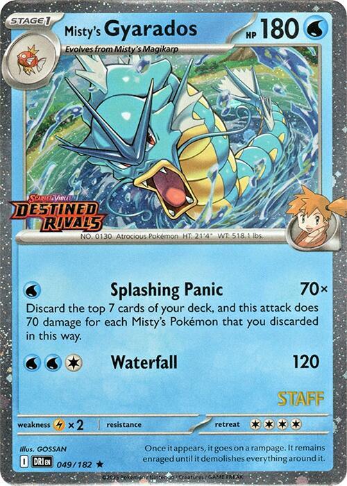 Misty's Gyarados (Prerelease) [Staff] · Miscellaneous Cards & Products · 049/182 · English