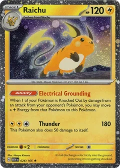 Raichu 026/165 (Cosmos Holo)