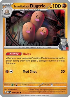 Team Rocket's Dugtrio - 101/217