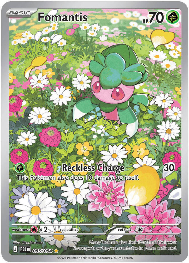 Fomantis - 085/084 · ME05: Pitch Black · 085/084 · Holofoil