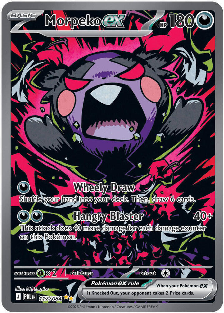 Morpeko ex - 117/084 · ME05: Pitch Black · 117/084 · Holofoil