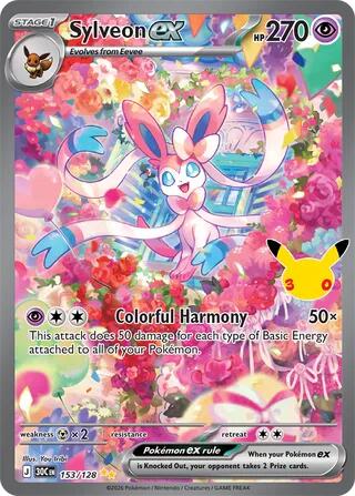 Sylveon ex - 153/128 · 30th Celebration · 153/128 · English