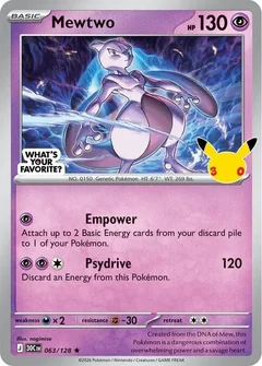 Mewtwo - 063/128 (What's Your Favorite Stamp)