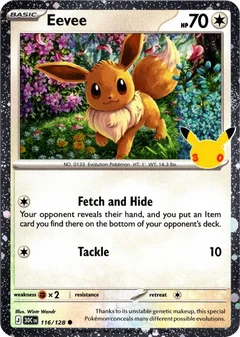 Eevee - 116/128 (30th Celebration) (Cosmos Holo)